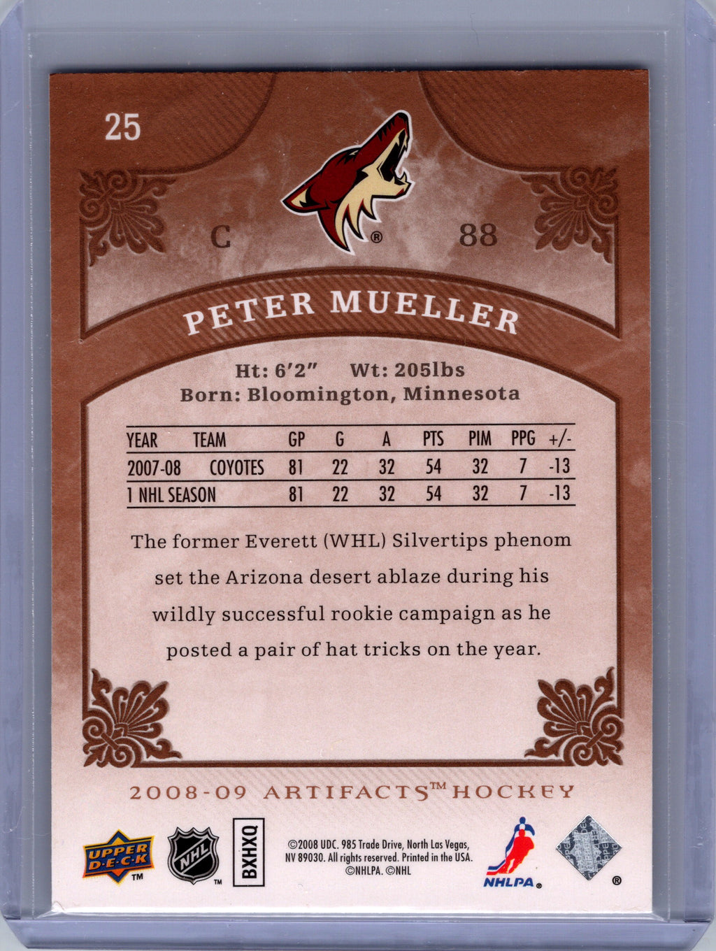 2008-09 Upper Deck Artifacts #25 Peter Mueller Silver Spectrum #/10