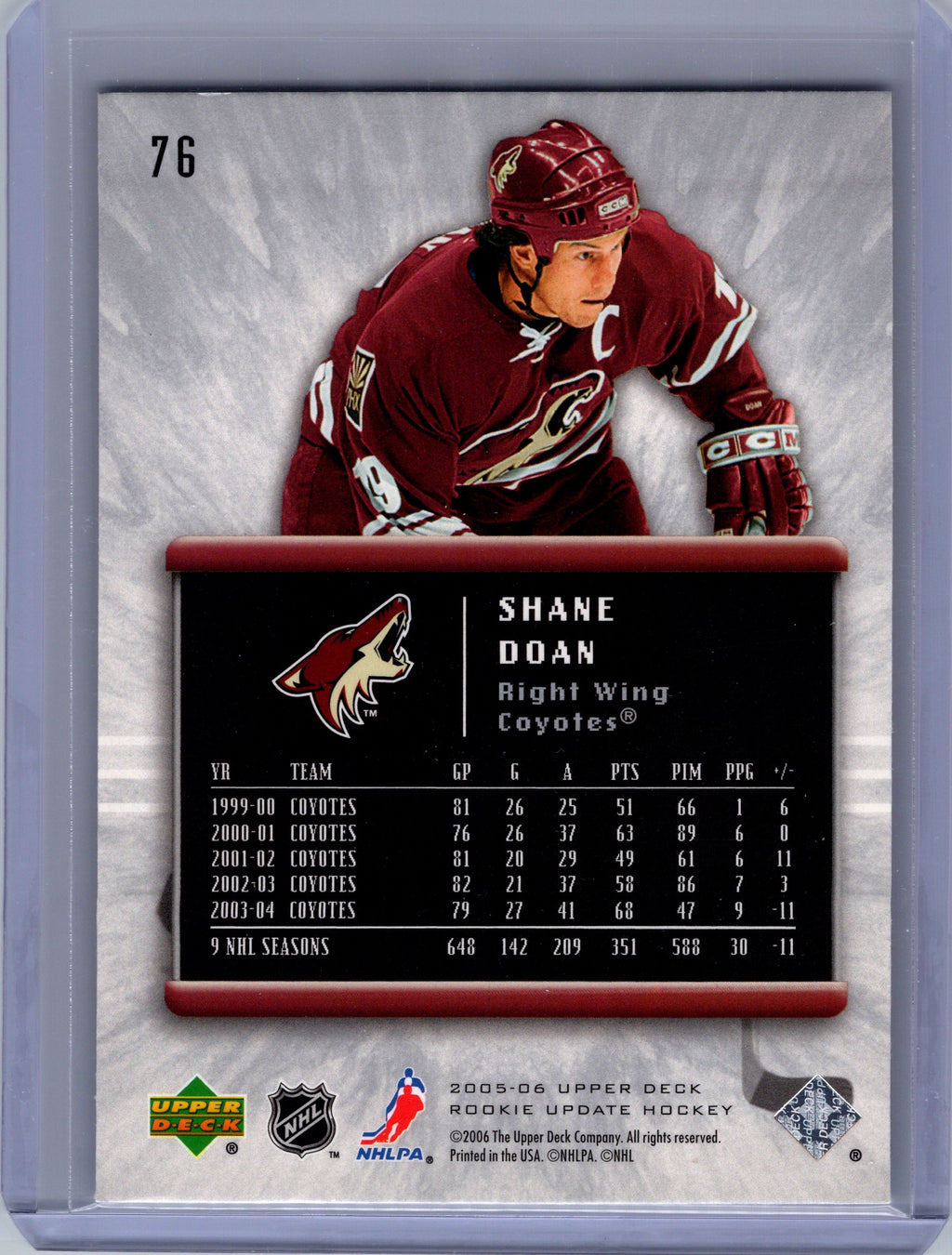 2005-06 Upper Deck Rookie Update #76 Shane Doan