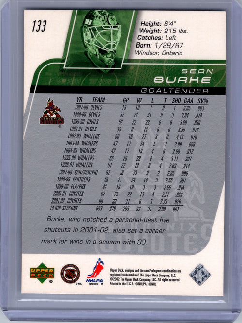 2002-03 Upper Deck #C31 Sean Burke Blow-Ups #/299
