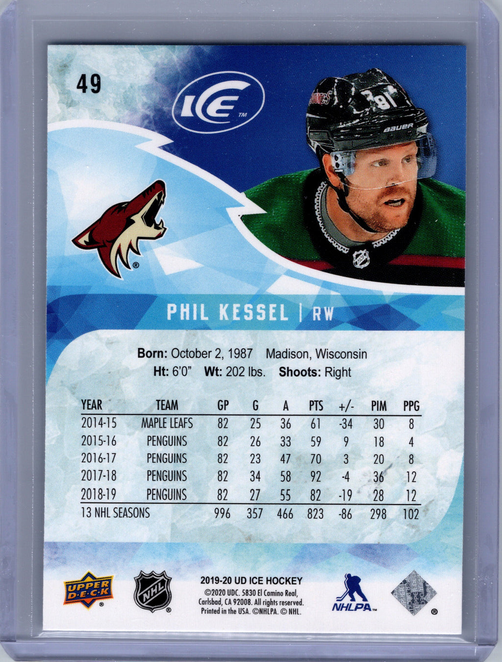 2019-20 Upper Deck Ice #49 Phil Kessel