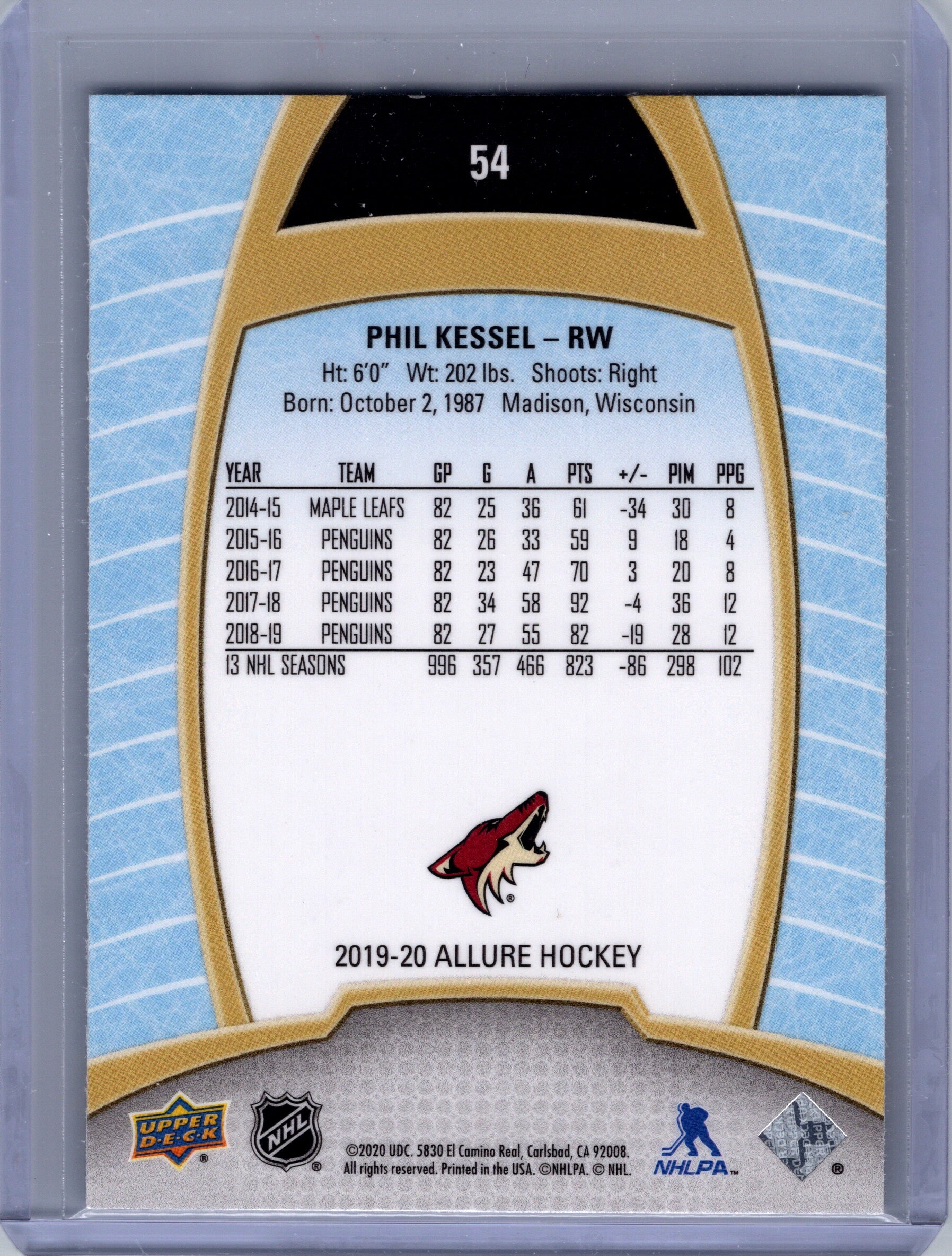 2019-20 Upper Deck Allure #54 Phil Kessel